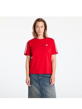 Adidas Adicolor 3-Stripes Red Short Sleeve Tee Women’s Small
